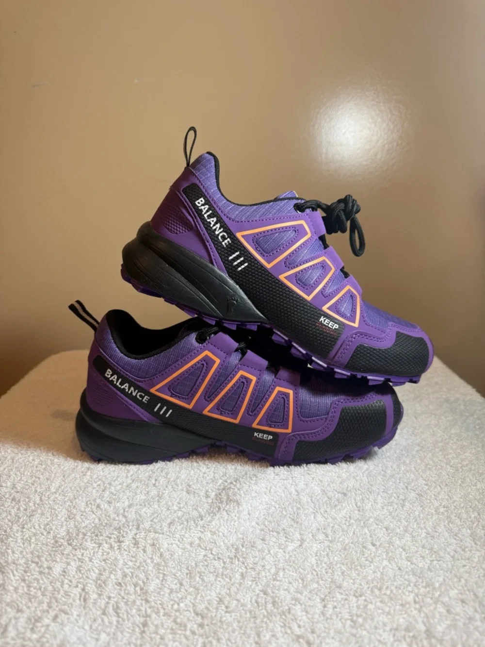 HIKE BALANCE BALANCE III Women Purple Black Orange Hiking Sneakers EU 37 Low Top